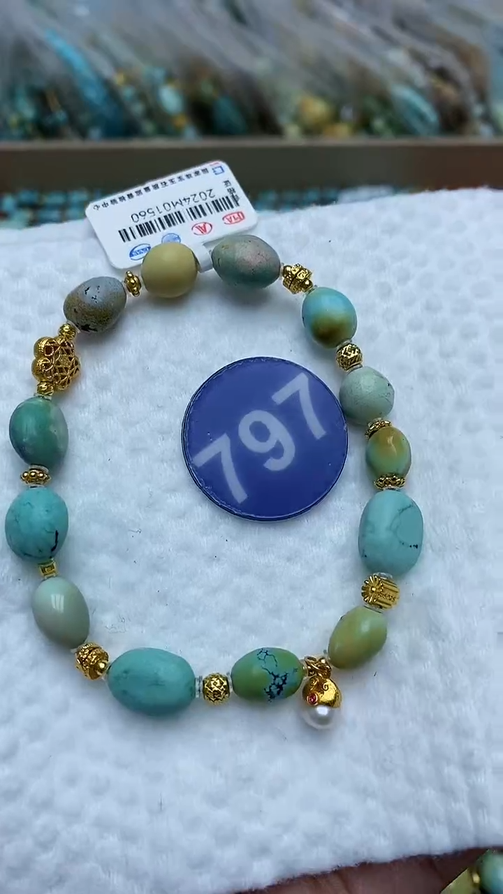 【闪购商品】绿松石手链银S925镶嵌797