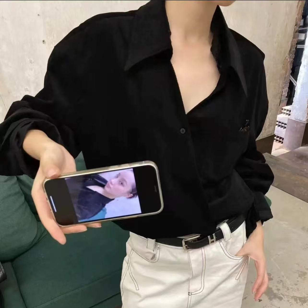 高端灯芯绒衬衫女士