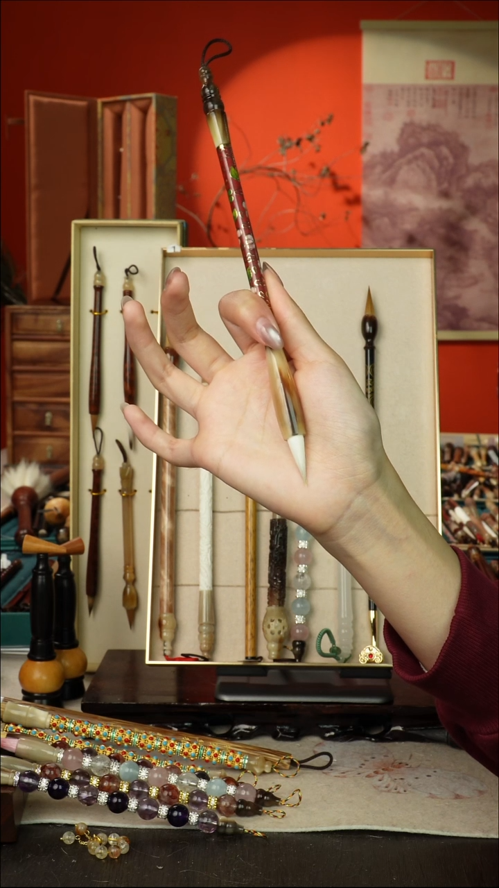 463号闪孤品高货毛笔链接 清水试笔 蘸墨不退