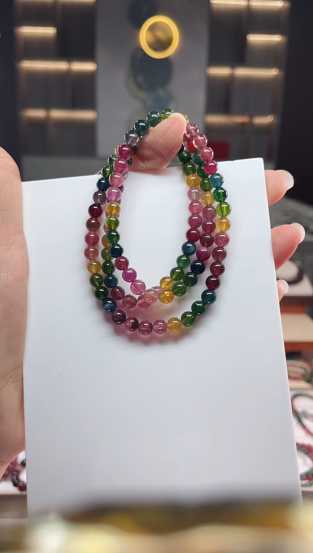 未镶嵌老矿碧玺三圈手串mm+碧玺（多样性发一条）Q