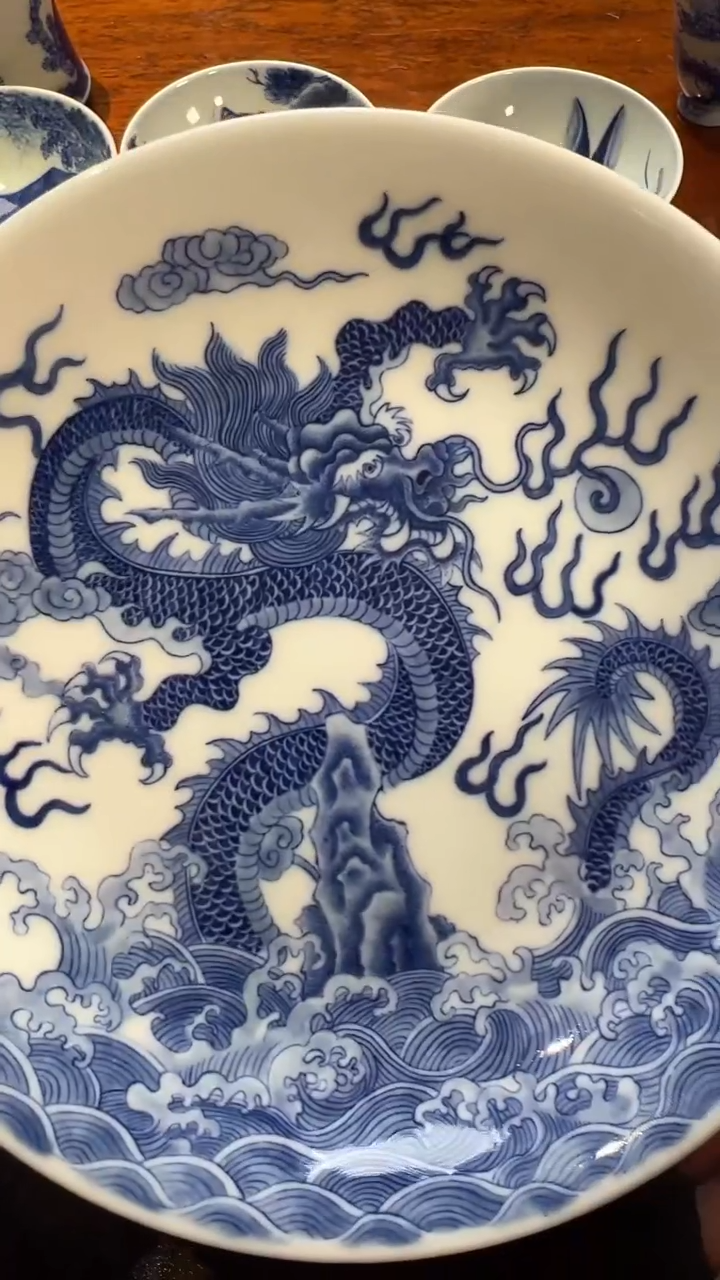 【闪购商品】陶瓷盖子款浮世绘龙