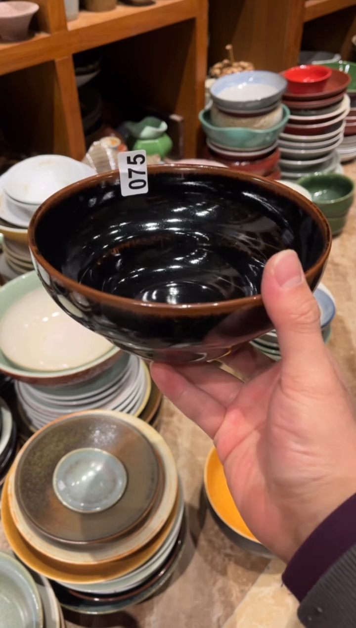 【闪购商品】瓷片75  天目葫芦面碗1个