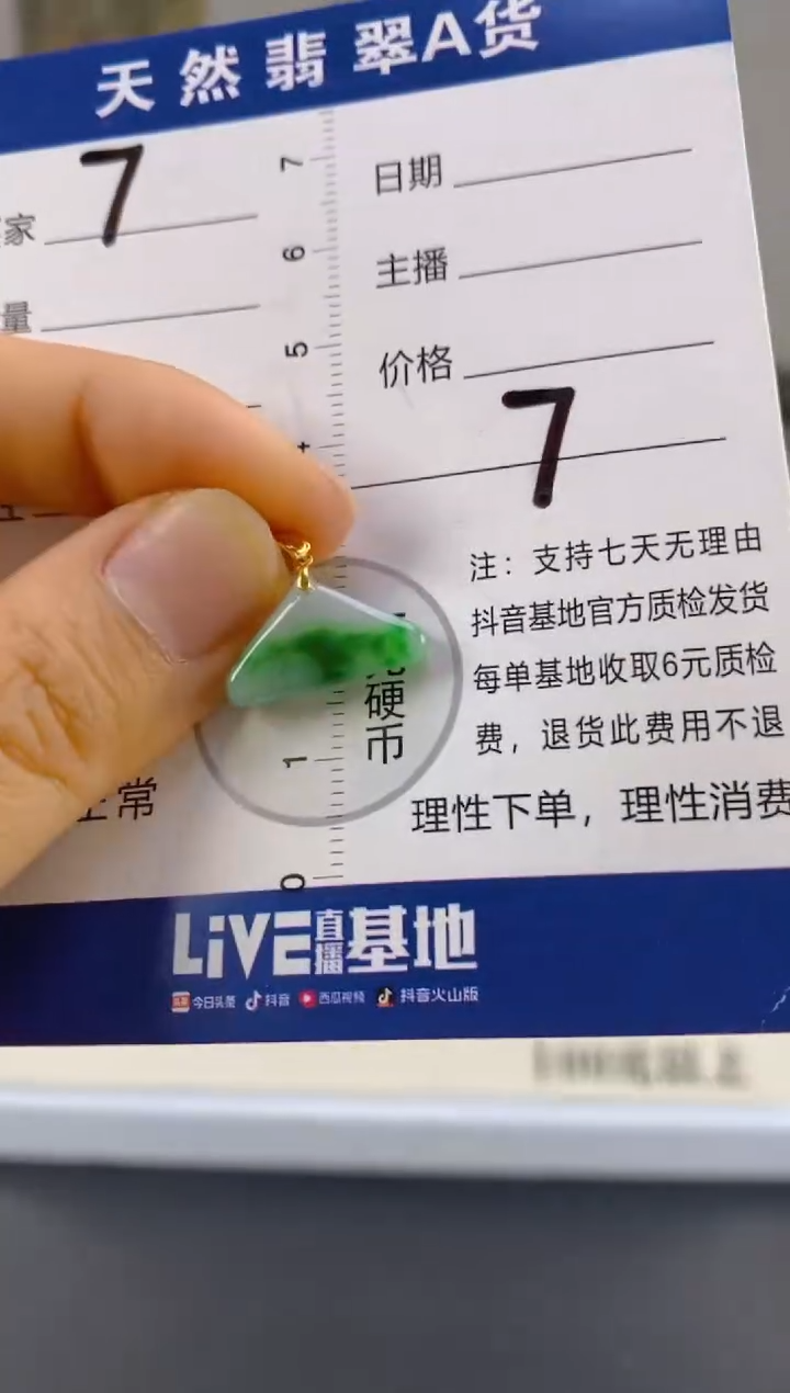 【闪购商品】翡翠颈饰18K金镶嵌天然A货翡翠