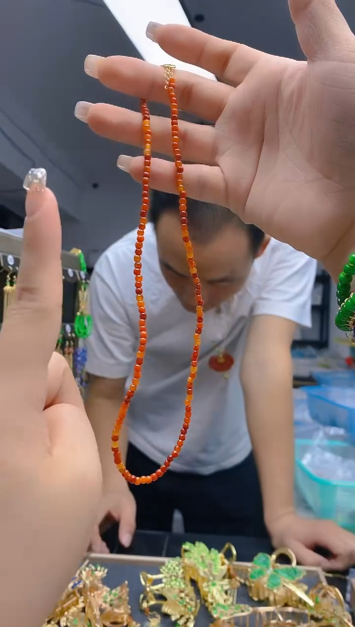 【闪购商品】翡翠耳饰合金313翡翠锁骨链