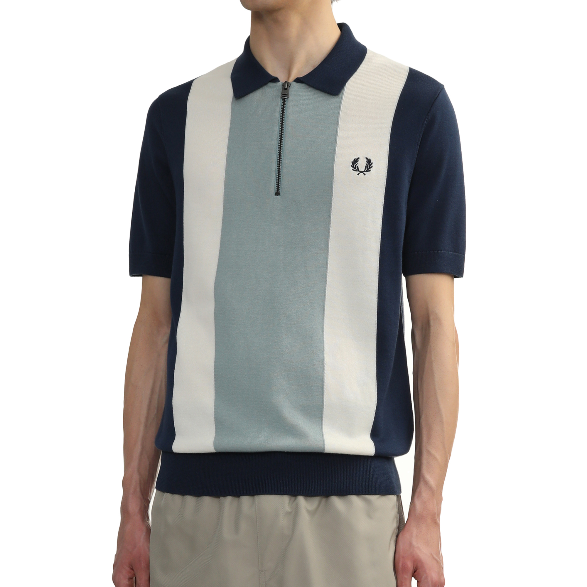FRED PERRY 25年新品休闲潮流百搭T恤撞色拼接翻领麦穗POLO衫