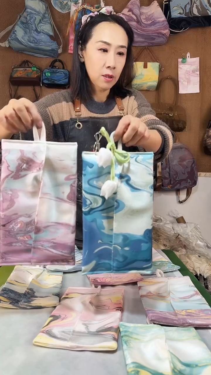 织物猫丝绸177#现场高定纸抽袋/默认微瑕【不退不换】