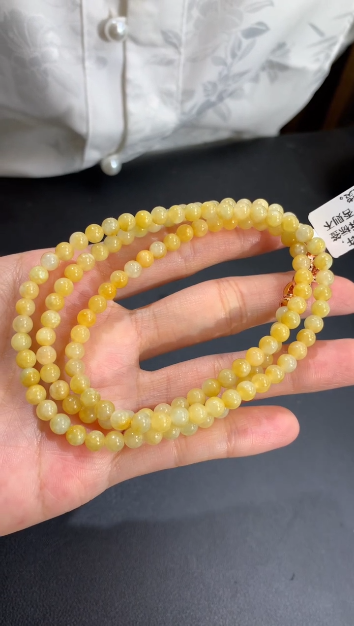未镶嵌手串翡翠细糯 卡4.8mm