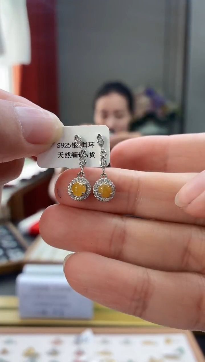 颈饰银S925镶嵌翡翠111111111