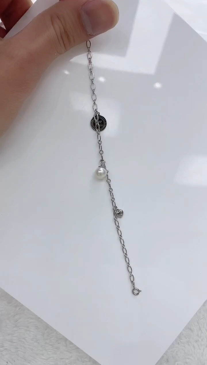 【闪购商品】海水珍珠手链银S925镶嵌海水珍珠手链