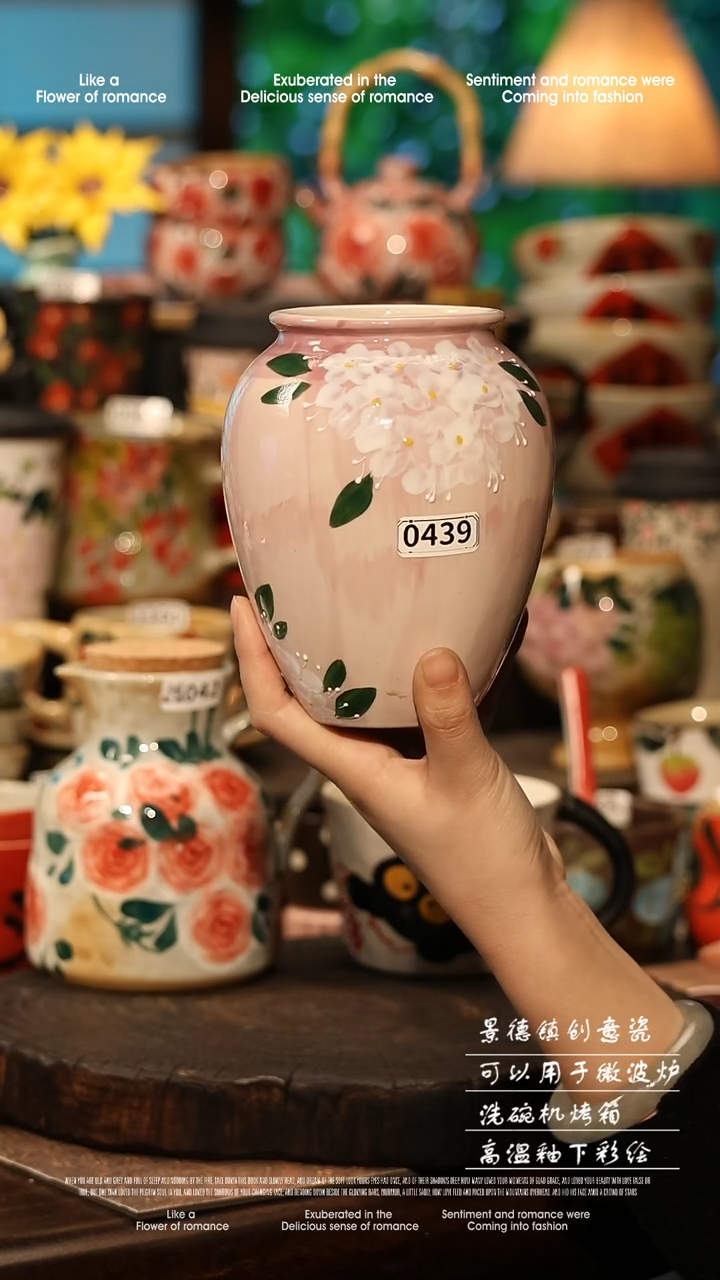 陶瓷景德镇高温釉下彩手工手绘款式@A0439@