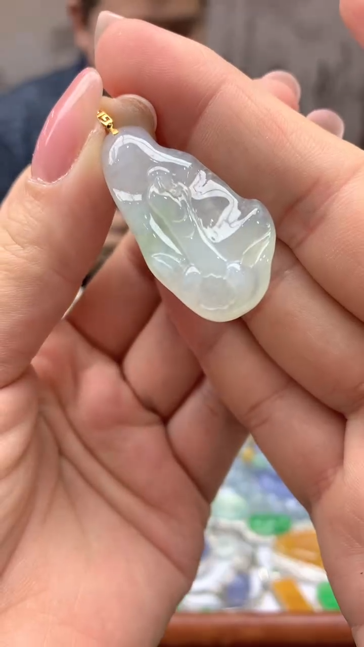 【闪购商品】翡翠颈饰18K金镶嵌165-天然翡翠