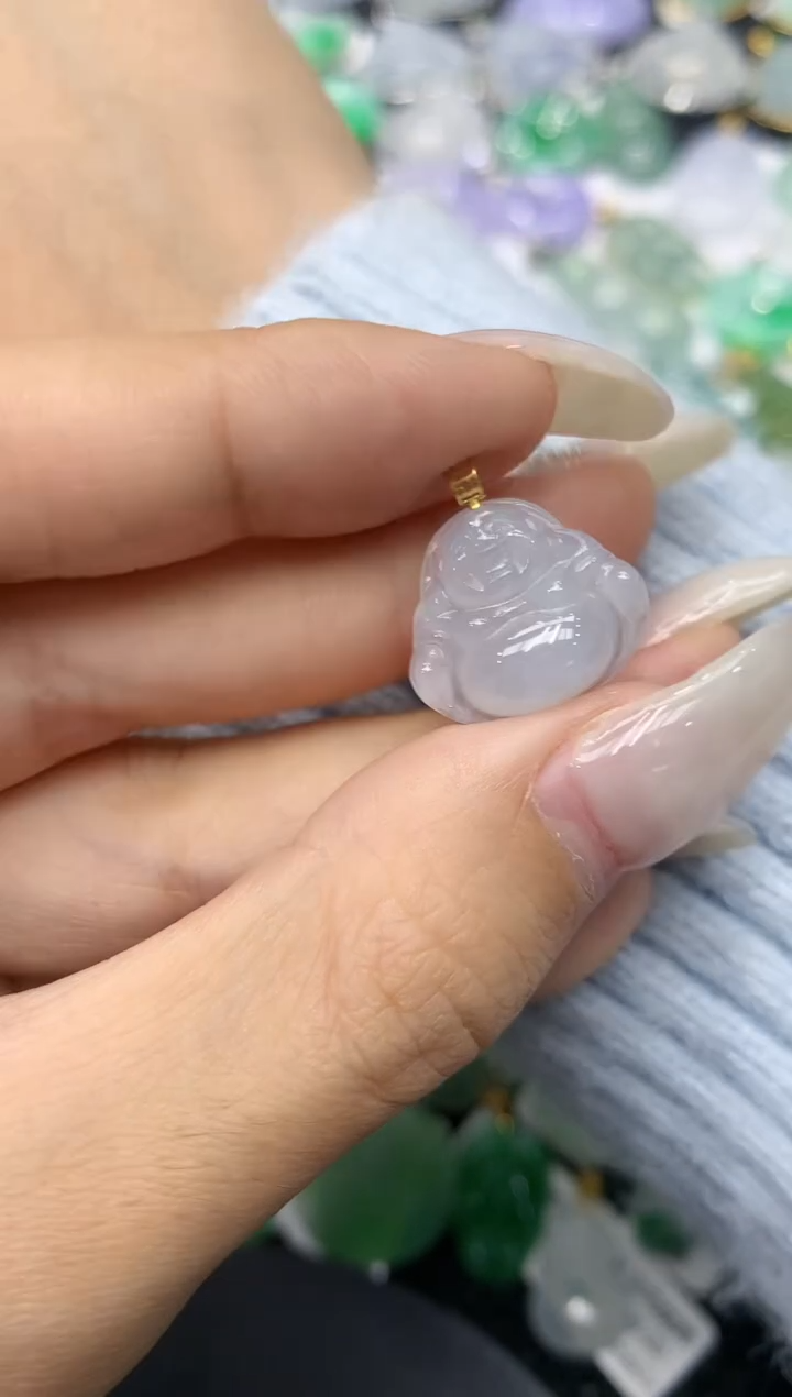 颈饰18K金镶嵌翡翠11111111111