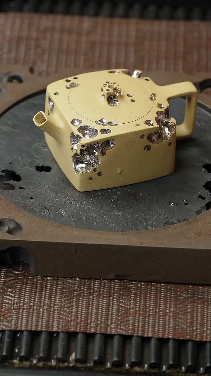 【闪购商品】紫砂茶壶五堂 一方凝时-扁银80c加时空壶承