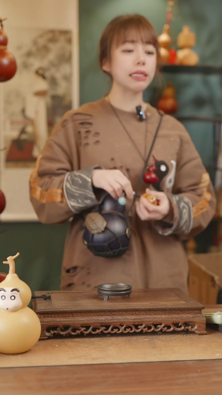 【闪购商品】367号精品天然大漆工艺防渗内胆酒葫芦~