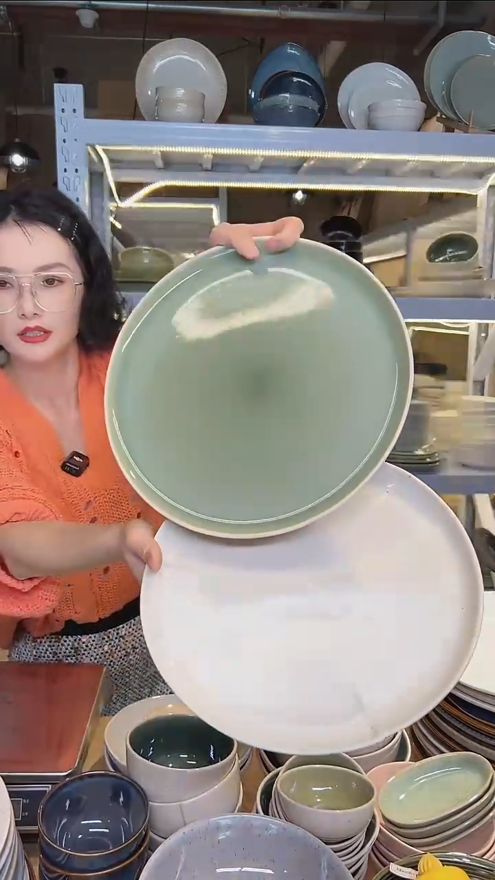 瓷23外贸尾货高温釉下彩陶瓷餐具默认微瑕