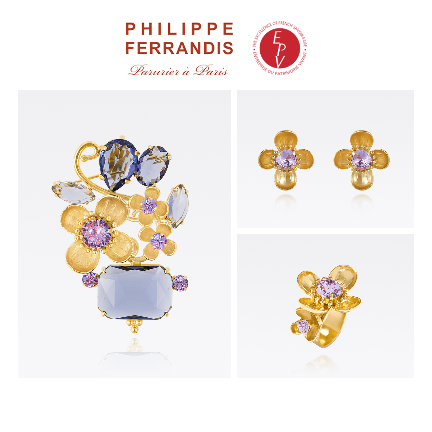 【新品首发】【法国进口】PF『金色罗兰高定复古系列-暮色罗兰』-三件套