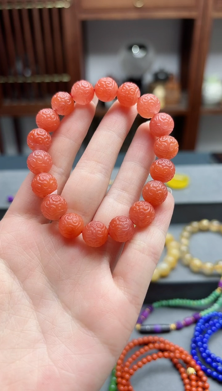 【闪购商品】南红玛瑙手串未镶嵌南红回纹手串*1 JYD