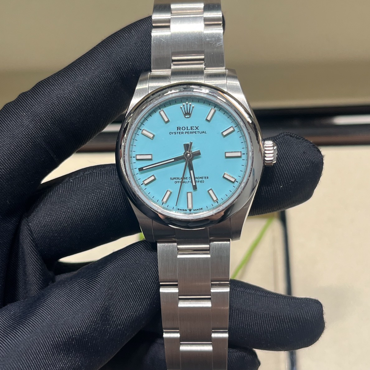 95新 Rolex/劳力士 22年全套277200蒂芙尼蓝恒动31表径女表