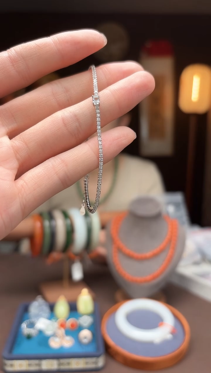 【闪购商品】海蓝宝石手链银S925镶嵌F11 手链