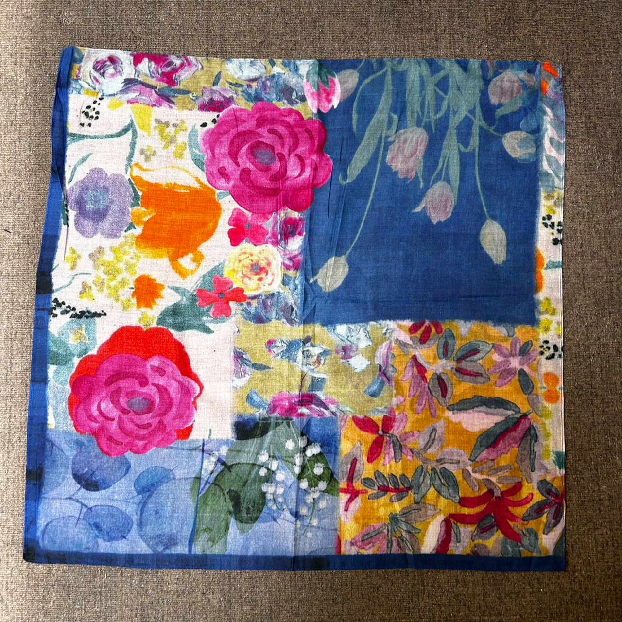 （海洋之花）新款棉质55*55左右方巾