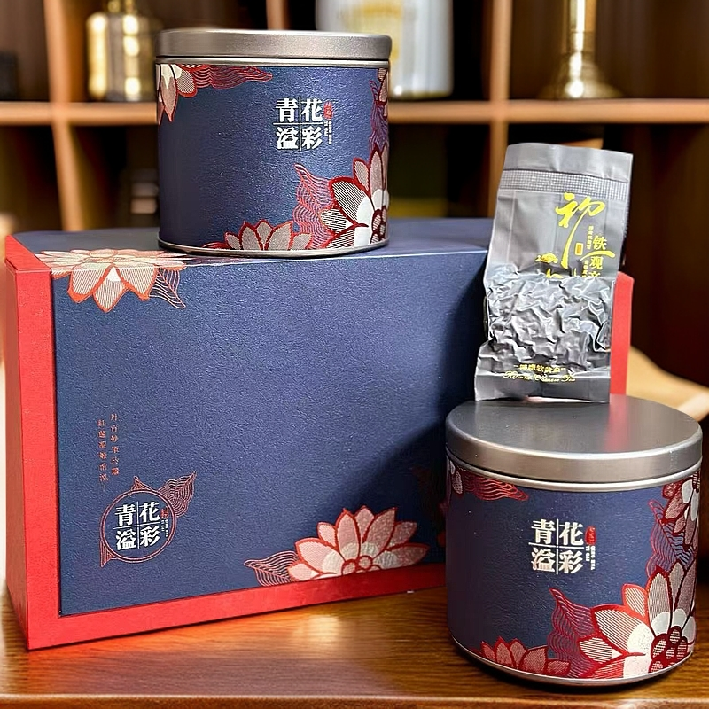 三年新枞纯手工制作铁罗汉青花溢彩礼盒装（16泡）