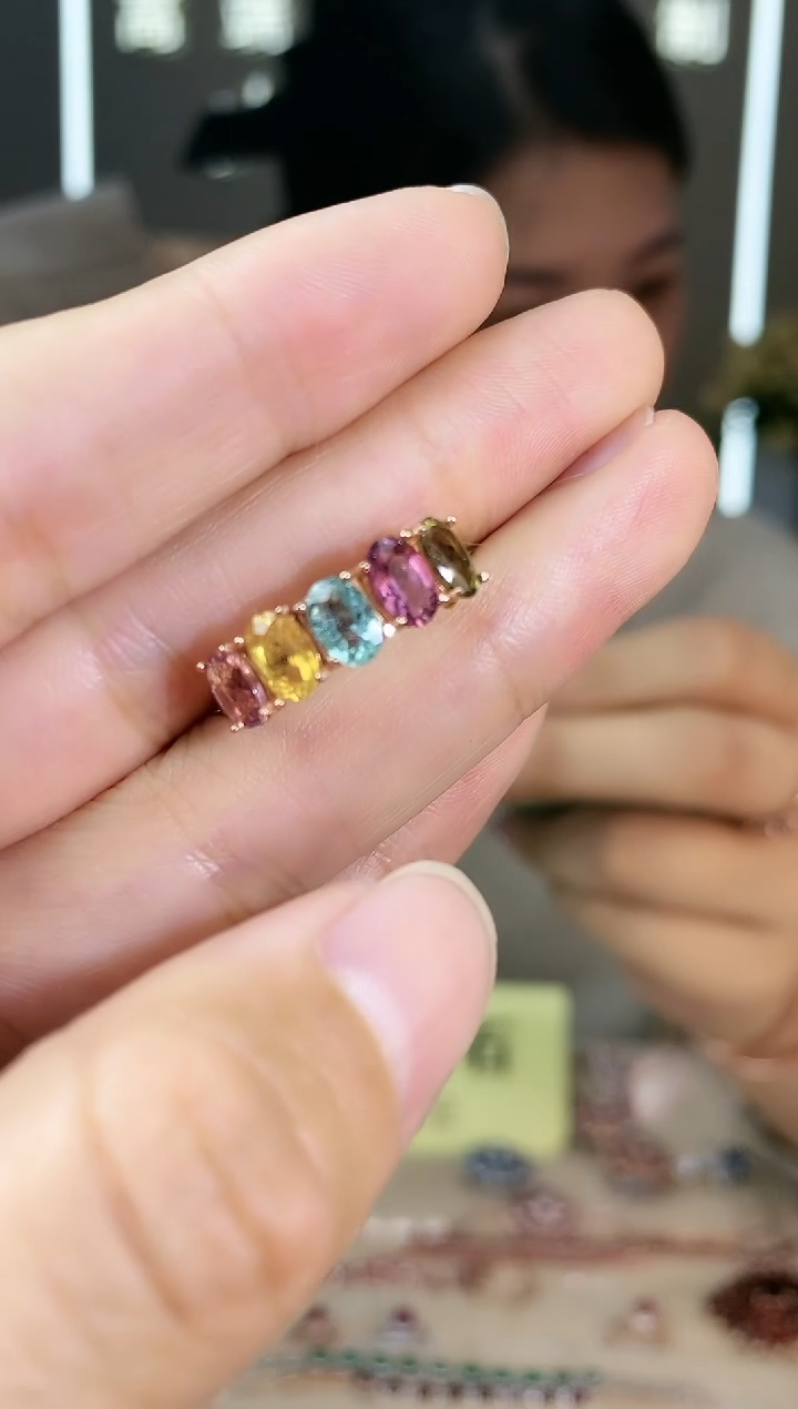 【闪购商品】碧玺手饰银S925镶嵌手饰