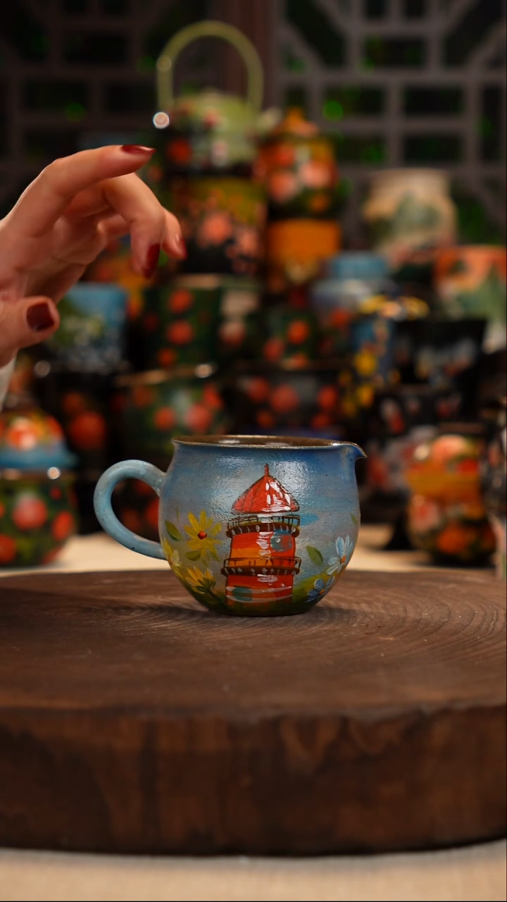 油画    釉下彩   杯子