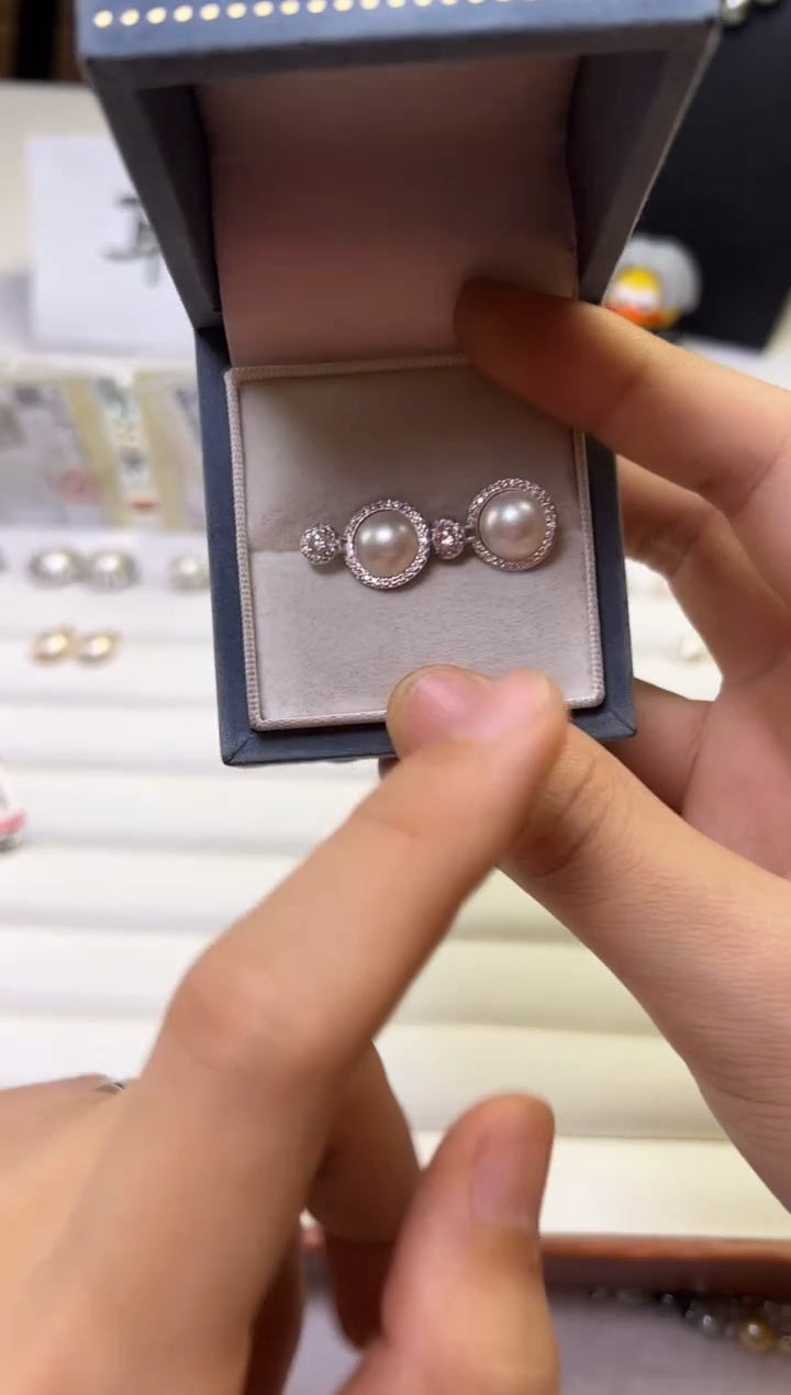 未镶嵌耳饰海水珍珠珍珠