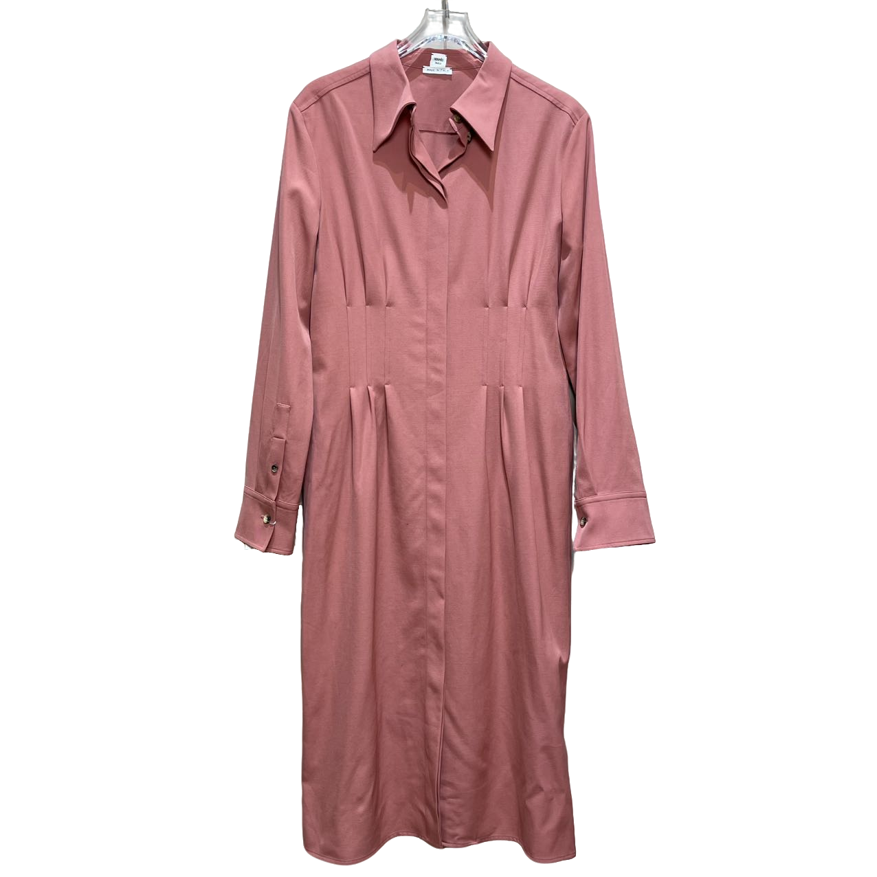 未使用 Hermes/爱马仕 蔚蓝羊毛收腰连衣裙/带牌38码/LZ1212Y083