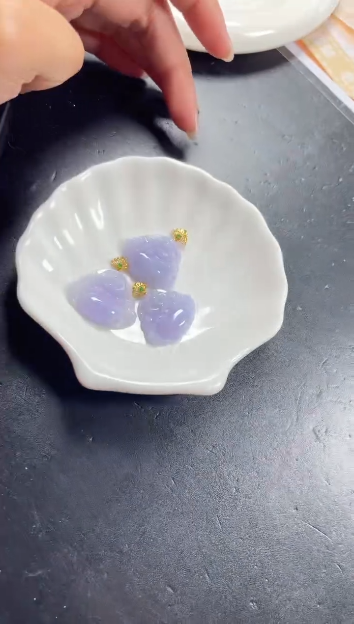 【闪购商品】翡翠吊坠(不含链)18K金镶嵌525666多样性发一