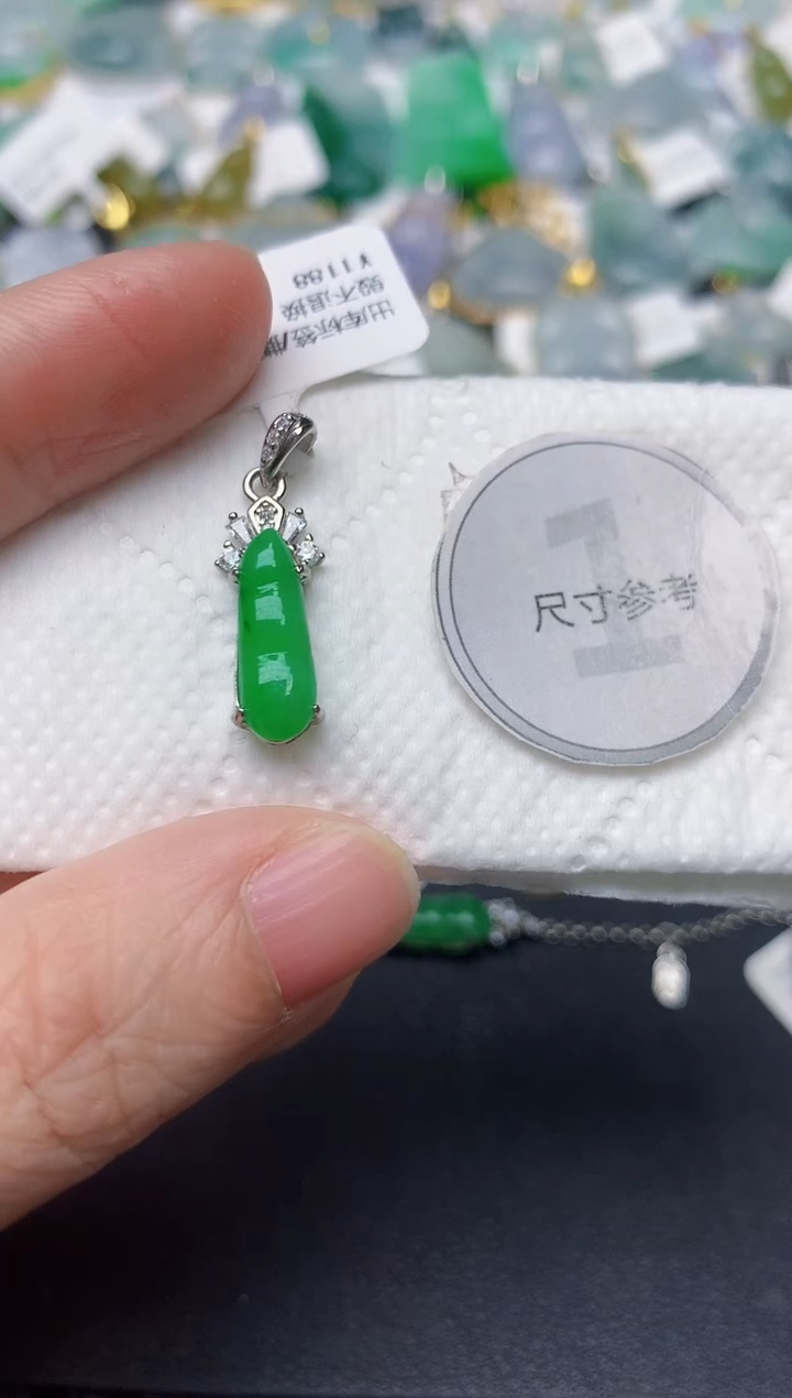 颈饰未镶嵌翡翠天然缅甸A货翡翠