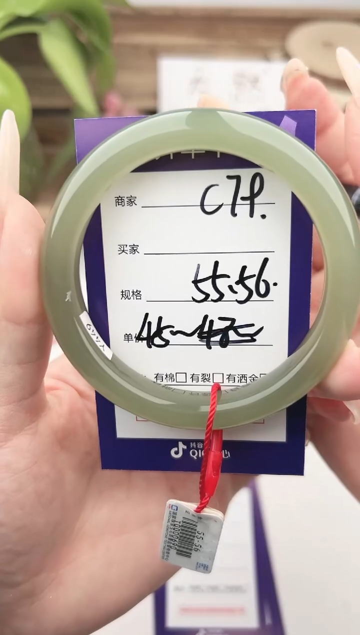 未镶嵌手镯和田玉微色差C79