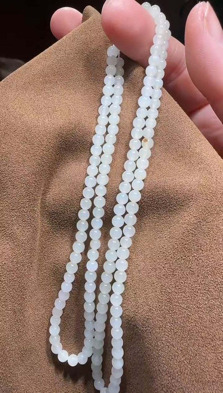 【闪购商品】和田玉玉链未镶嵌4mm圆珠链