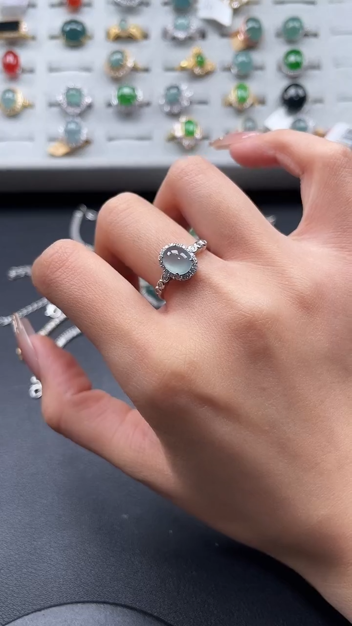 【闪购商品】翡翠戒指银S925镶嵌1111111111111