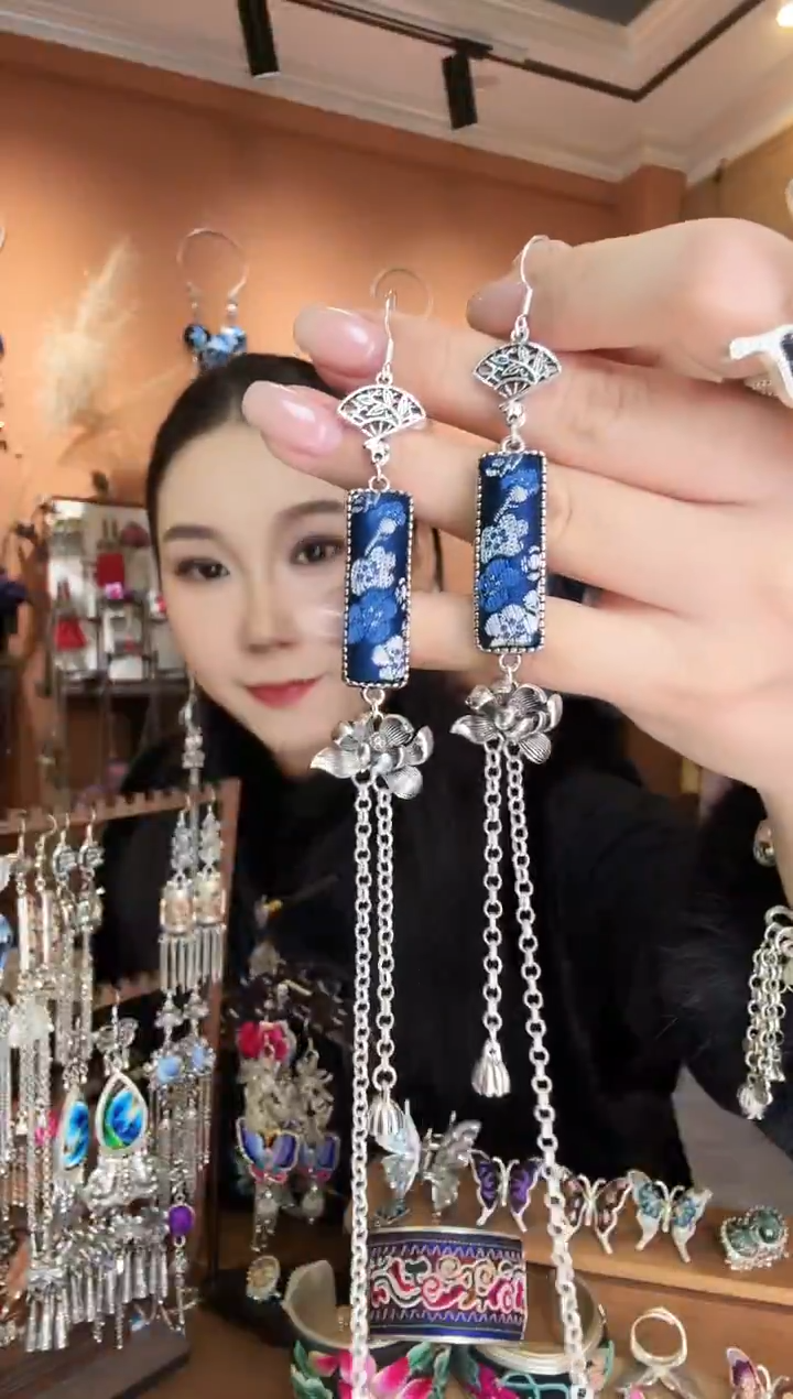 刺绣纯手工民族风耳环