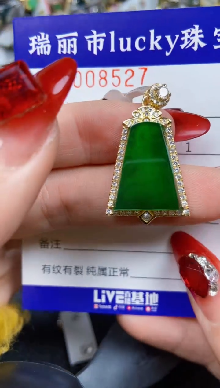 【闪购商品】翡翠颈饰银S925镶嵌8527