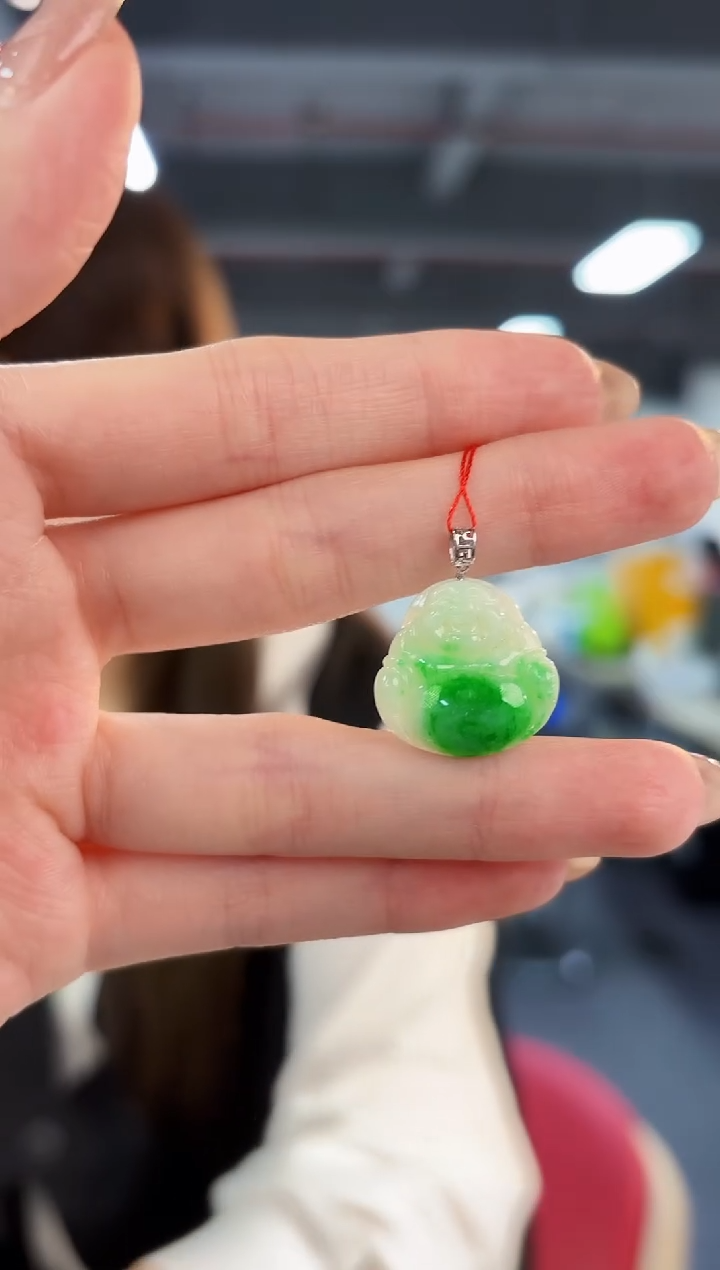 【闪购商品】翡翠颈饰18K金镶嵌缅料A货/支持复检/一件