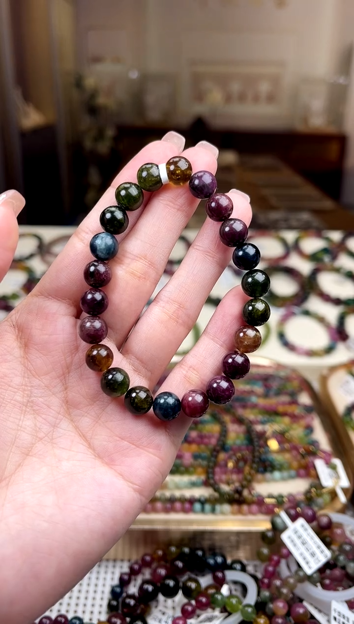 /未镶嵌碧玺8mm+碧玺多圈多样性发货