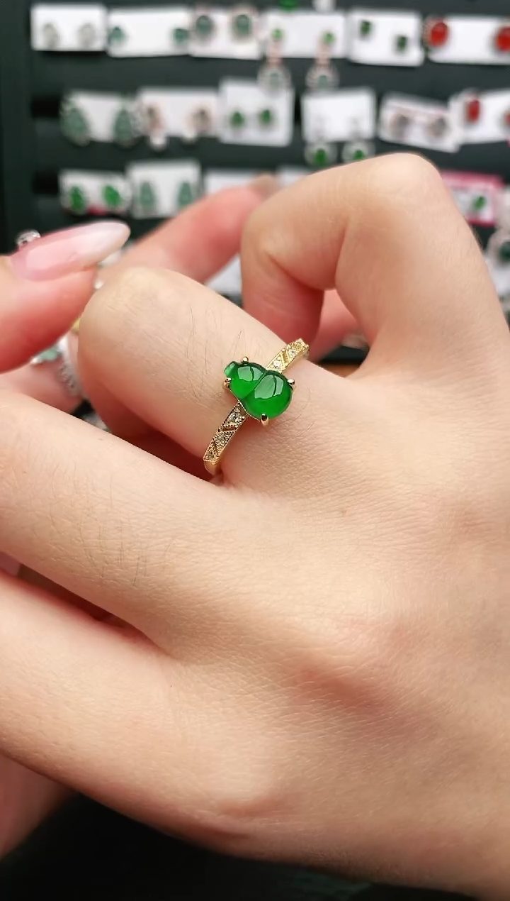 【闪购商品】翡翠戒指银S925镶嵌戒指
