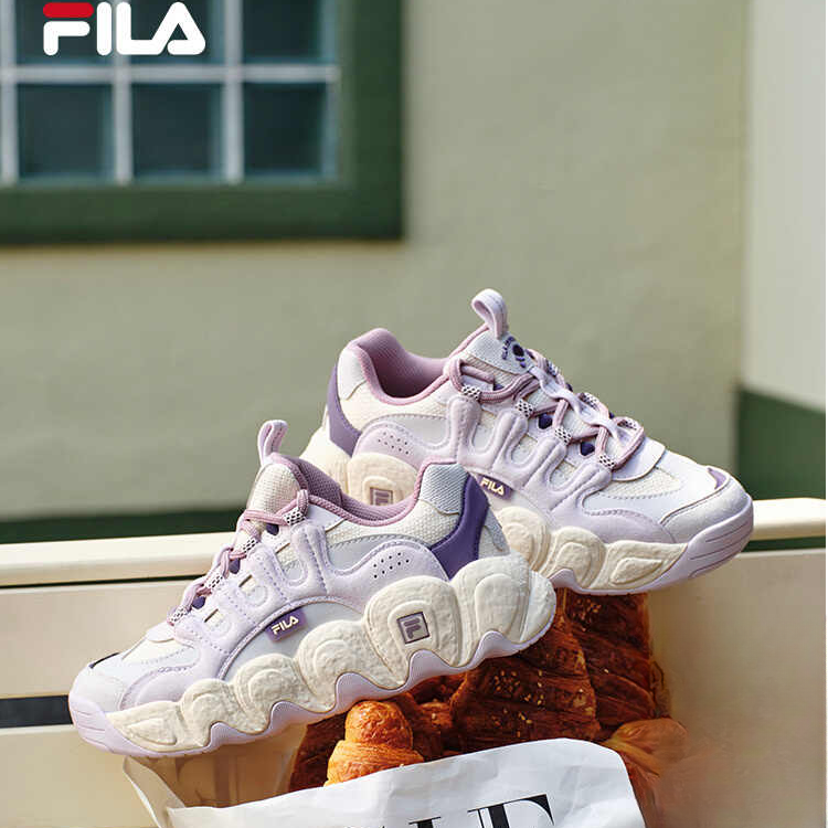 FILA 斐乐官方女鞋可颂鞋运动鞋2025冬季新款鞋子厚底面包休闲鞋