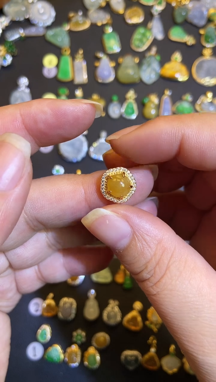 吊坠(不含链)银S925镶嵌翡翠1