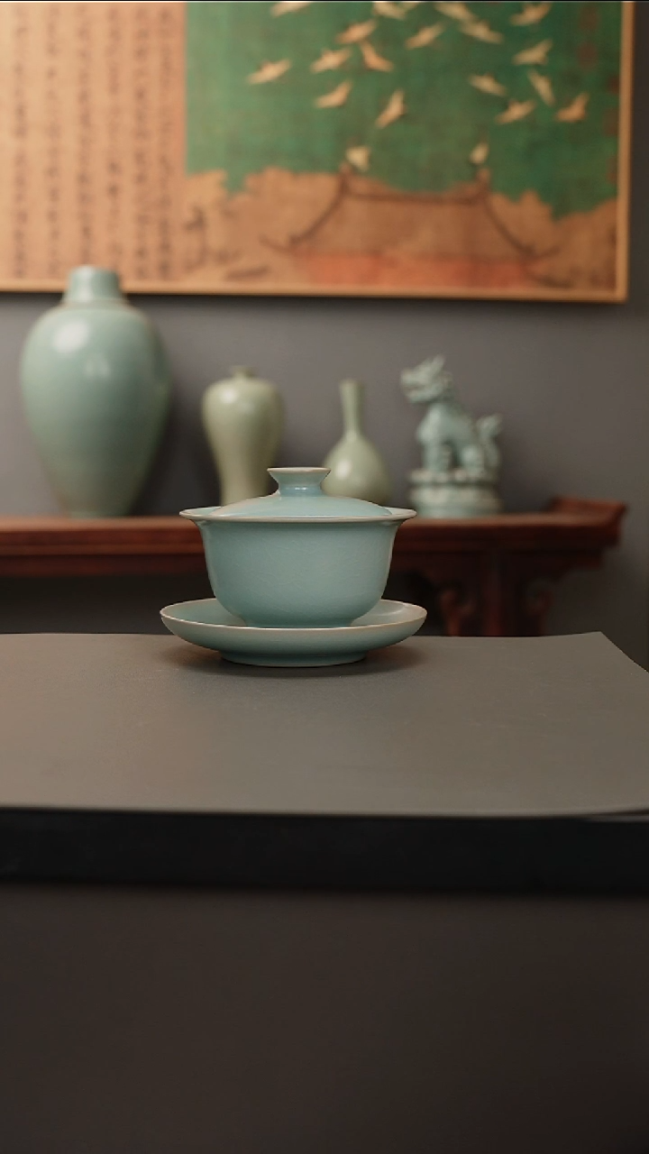 杯仿古釉原矿   元宝三才