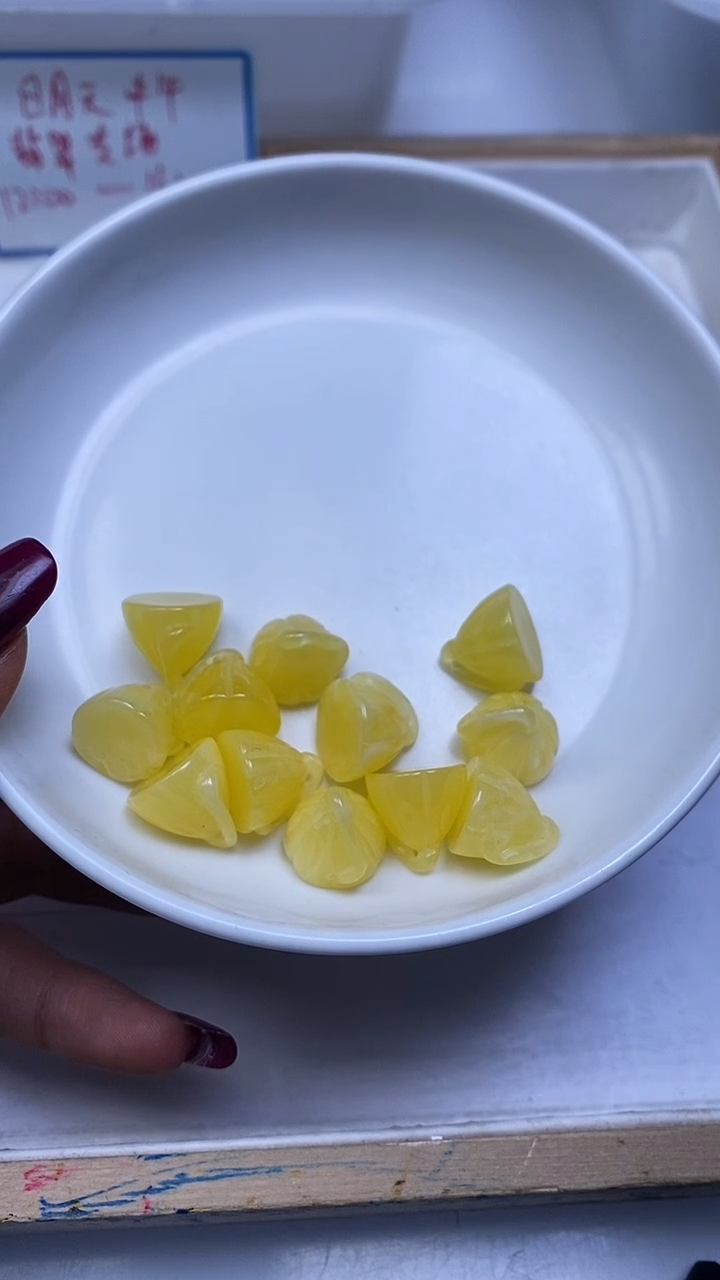 裸石蜜蜡未镶嵌D3121 蜜蜡 莲蓬6个9.9元