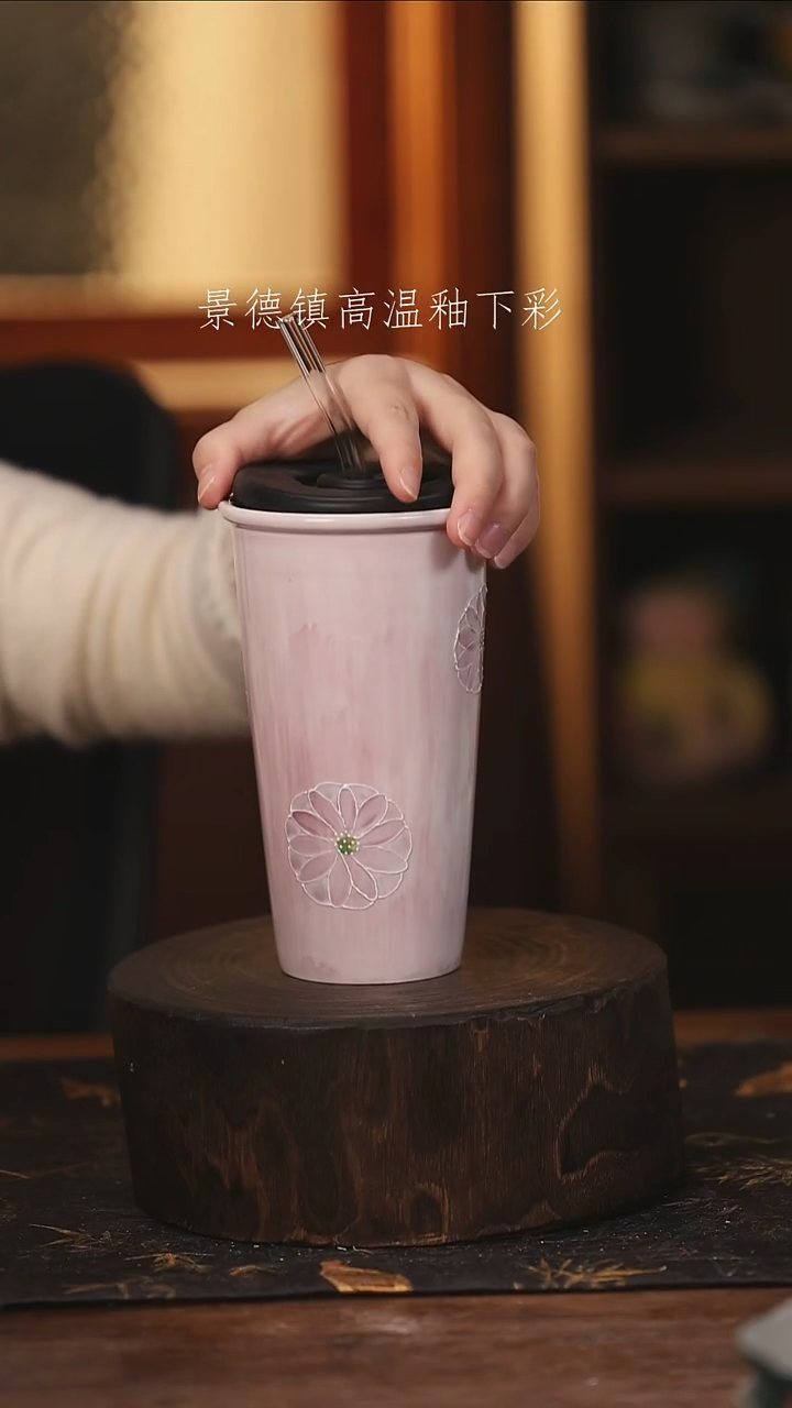 陶瓷景德镇高温釉下手绘陶瓷@L191@