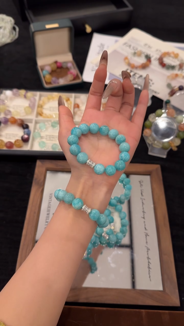 合金手链水晶天河石x3467