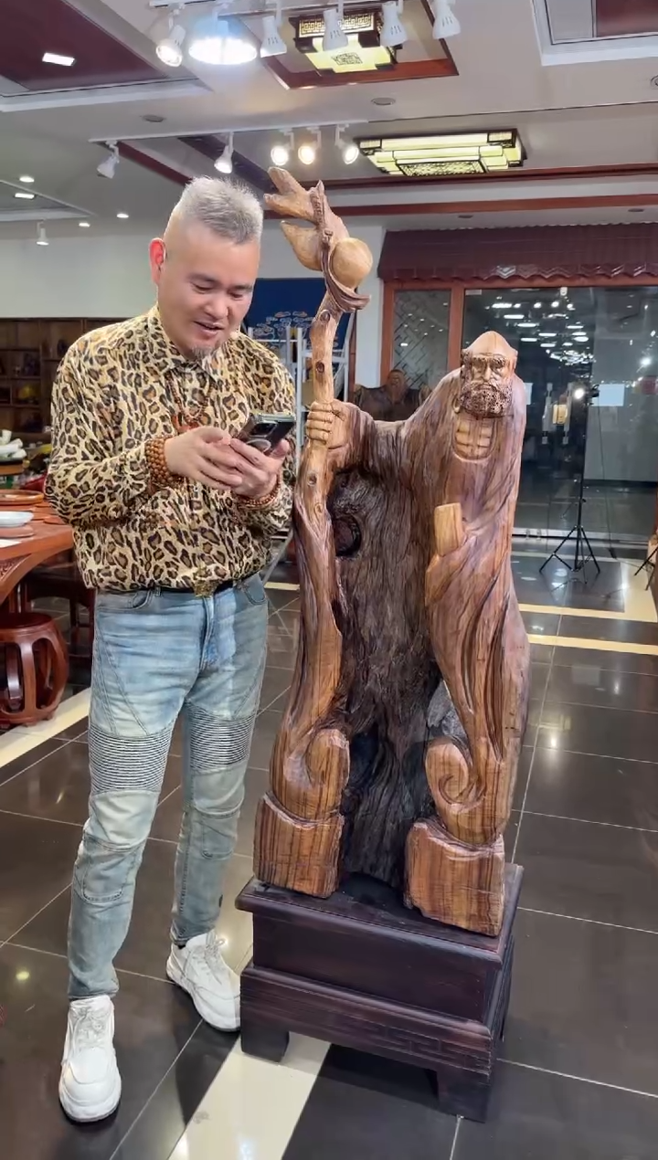 【闪购商品】香樟木木雕达摩根雕摆件