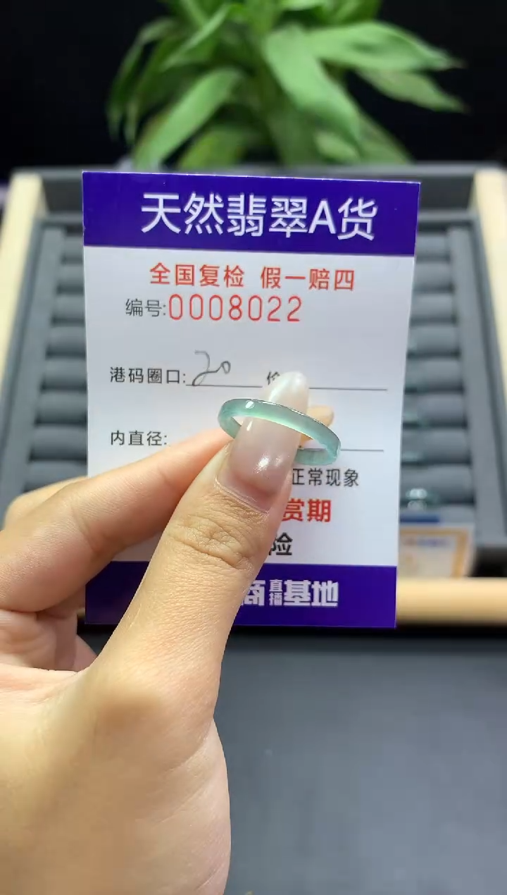 未镶嵌戒指翡翠天然  8022
