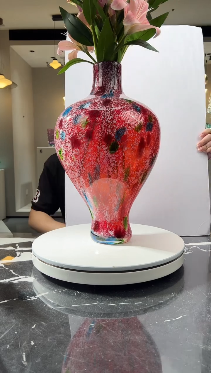 摆件巴比特美学-金红收口花器