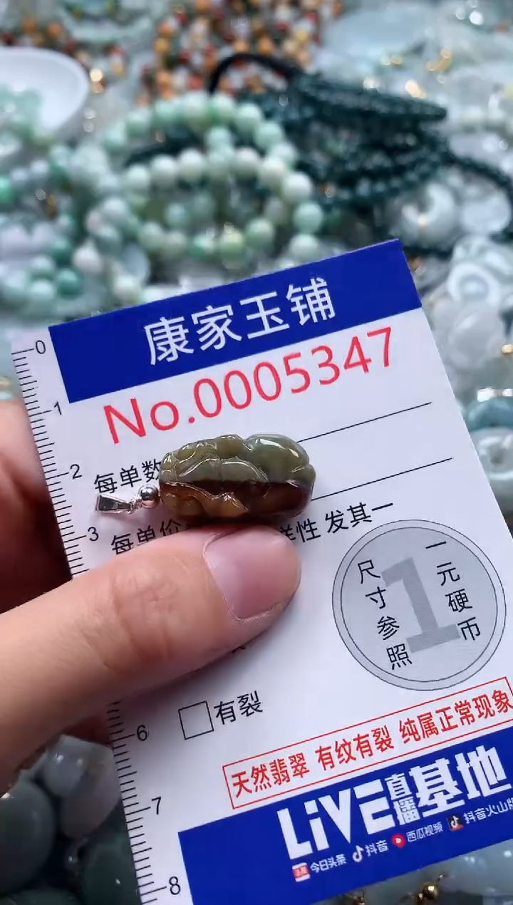 翡翠未镶嵌吊坠(不含链)5347