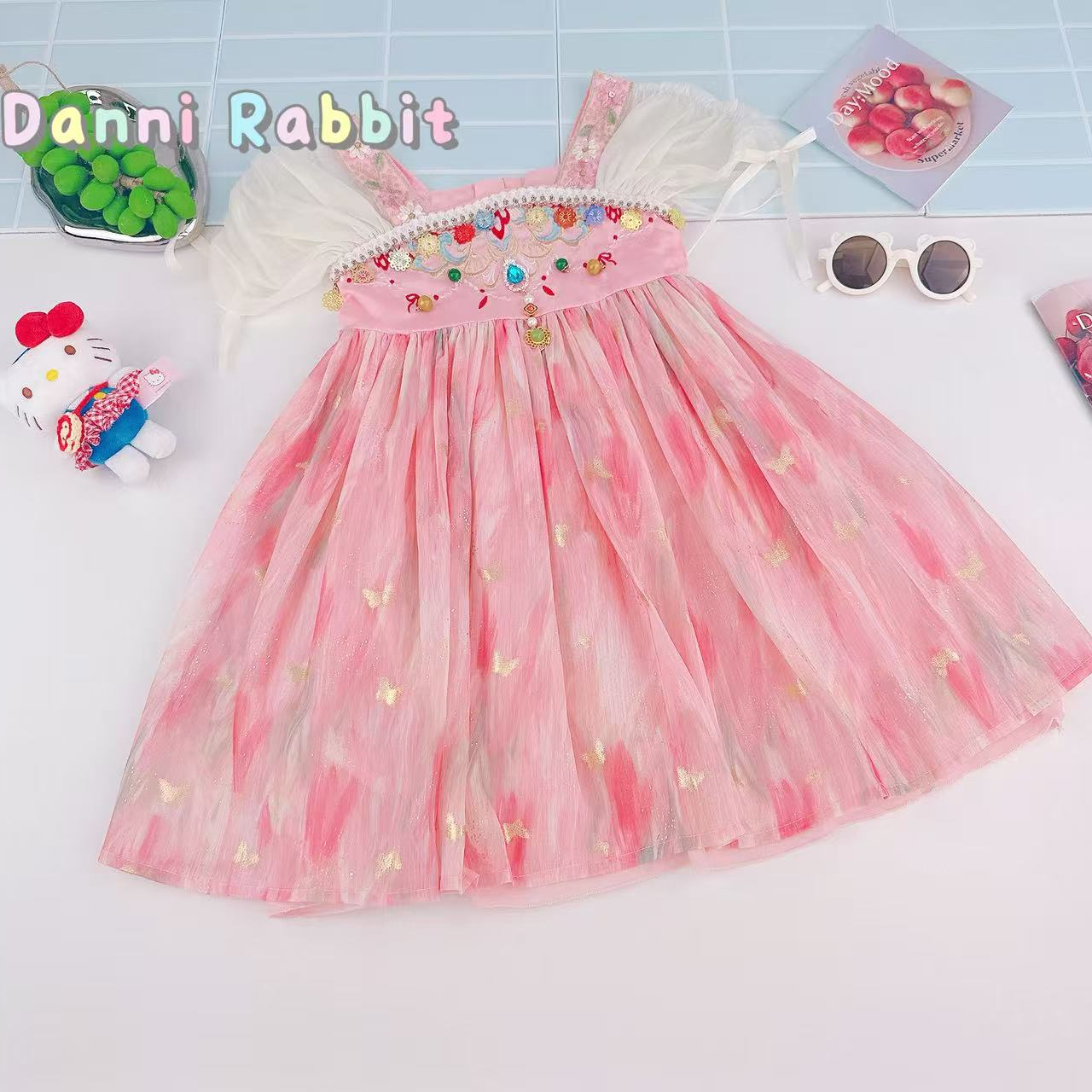 「Dannirabbit」【琉璃璎珞】夏款&国风重工刺绣连衣裙【X-4098】